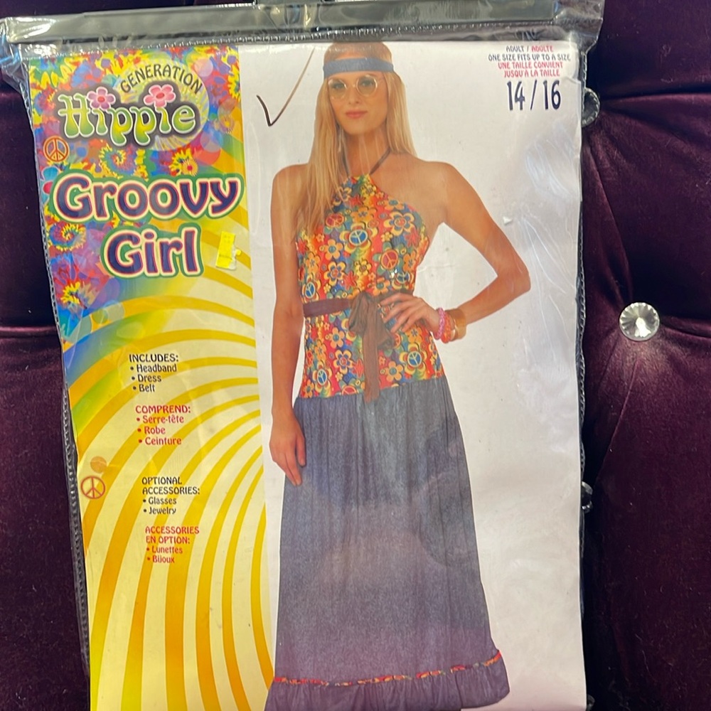 Groovy Girl Hippie Costume 14/16